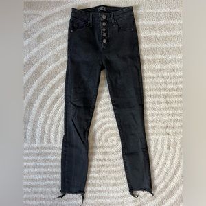 Abercrombie high rise super skinny black jeans. Size 25